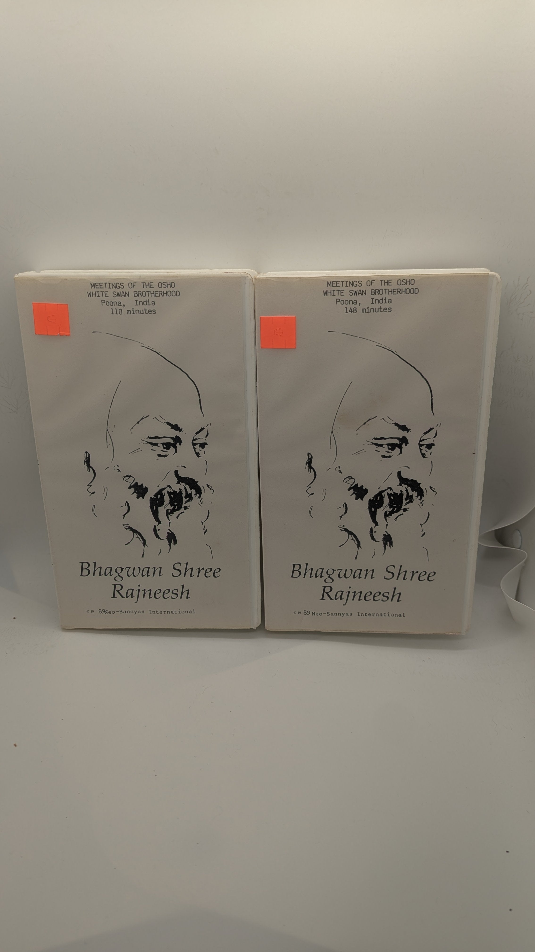 x2 Bhagwan Shree Rajneesh meeting tapes. 1989 OSHO, Wild Wild Country, Authentic