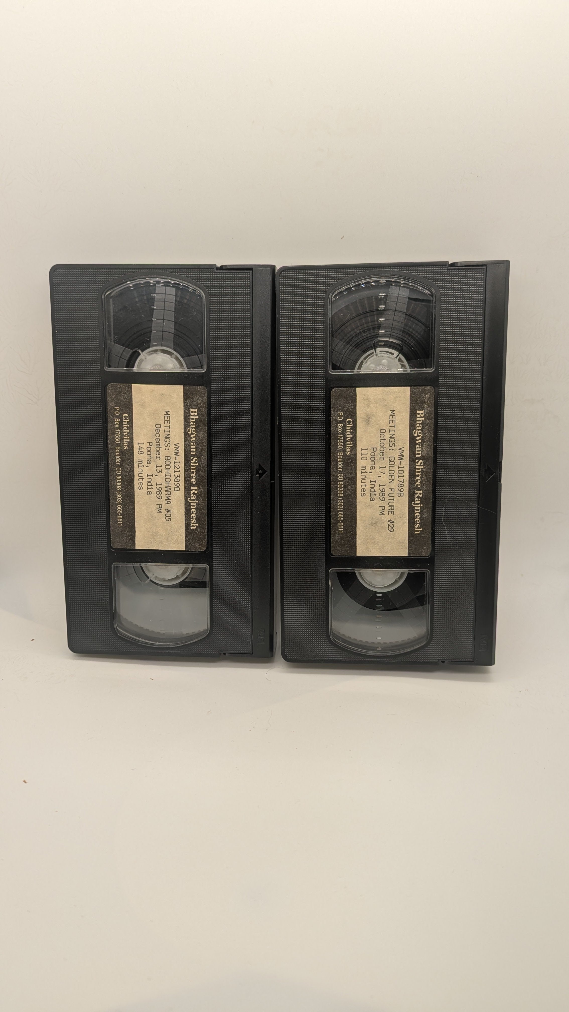 x2 Bhagwan Shree Rajneesh meeting tapes. 1989 OSHO, Wild Wild Country, Authentic